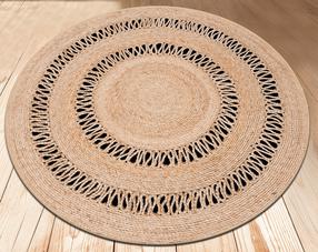 Kilimas Conceptum Hypnose Jute 287CHL2418, smėlio sp., 140 cm x 140 cm