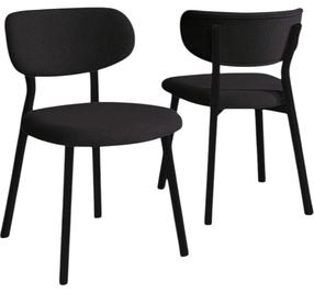 Набор стульев Kalune Design Toldy 240CHR4218, матовый, антрацитовый цв./черный цв., 45 см x 45 см x 85 см, 2 шт.