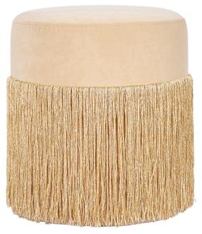 Пуф Hanah Home Merkur 209FLF1255, золотой цв., 45 см x 45 см x 40 см
