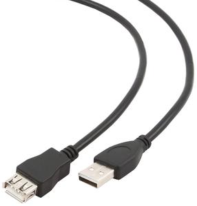 Vads Gembird USB Extension USB 2.0 A male, USB 2.0 A female, 4.5 m, melna krās.