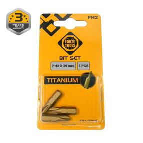 Набор битов для отверток Forte Tools BT03-25PH2T, PH2, 25 мм