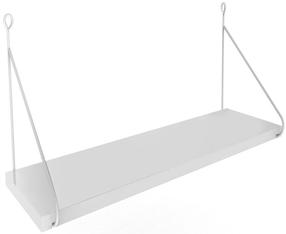 Sieninė lentyna Kalune Design Armoni Shiny White, balta sp., 20 cm x 20 cm x 72 cm