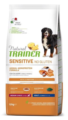 Sausas šunų maistas Natural Trainer Sensitive No Gluten, lašiša, 12 kg