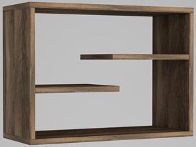Sieninė lentyna Kalune Design Tino 804TRH1606, riešuto sp., 44 cm x 60 cm x 19.5 cm