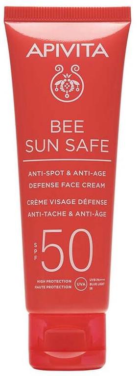 Krēms iedeguma kopšanai sejai Apivita Bee Sun Safe SPF50+, 50 ml