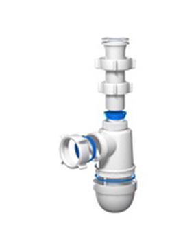 Сифон для раковины Ani Plast c0120, 270 мм, 40 мм, белый цвет