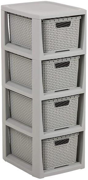 Vonios lentyna Branq Rattan, 29.5 cm x 65 cm x 24 cm, pilka sp.