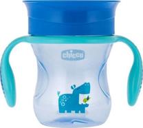 Vaikiškas puodelis Chicco Perfect Cup, 200 ml, 1 m., silikonas/polipropilenas (pp), mėlyna sp.