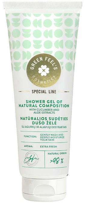 Kehapesugeel Green Feel's Special Line With Cucumber And Aloe Extracts, 250 ml