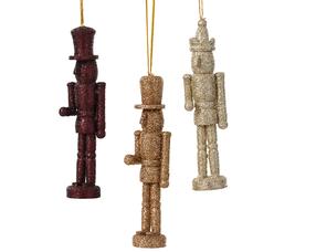 Eglītes rotājums Nutcracker, (krāsa/dizains tiek izvēlēts nejauši), 13 cm, koks, 3 gab.