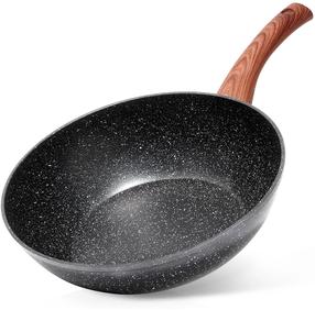 Keptuvė Vilde Black&Wood 199079, Ø 28 cm, aliuminis/mediena
