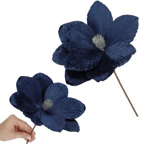 Mākslīgie ziedi, magnolija Springos CA1232, zila krās., 30 cm
