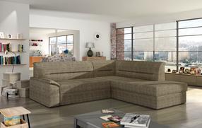 Kampinė sofa Elano Berlin 03, šviesiai ruda sp., dešininė, 255 x 212 cm x 90 cm