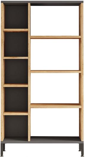 Pastatoma lentyna Kalune Design RL3-AA, antracito sp./ruda sp., 133.6 cm x 72 cm x 25.5 cm