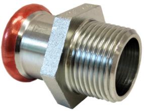Pressitud ühendus Assotherm redukcinė, MM, 1/2 tolli - väliskeere, Ø22 mm