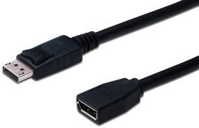 Vads Assmann DisplayPort Displayport, Displayport, 2 m, melna krās.