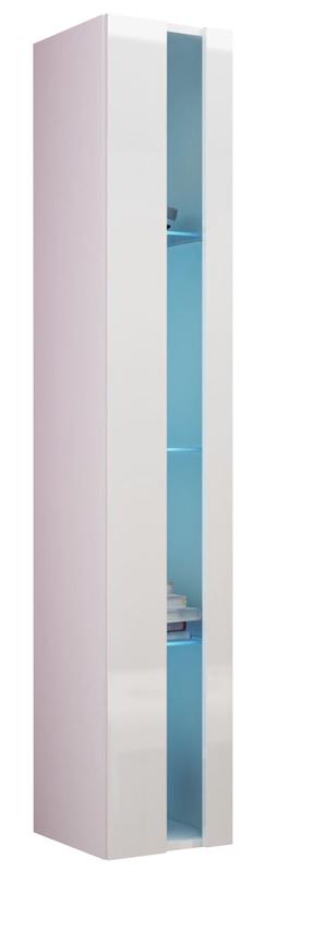 Sieninė lentyna Cama Meble Vigo, balta, 40 cm x 30 cm x 180 cm