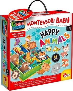Развивающая игра Lisciani Montessori Baby Happy Animals, многоцветный