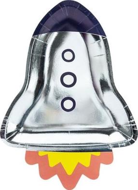 Vienreizējās lietošanas šķīvis Party Deco Rocket 36504, 29.5 cm, 6 gab.