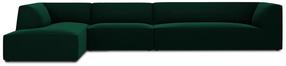 Kampinė sofa Micadoni Home Ruby 5 Seats, tamsiai žalia sp., kairinė, 366 x 180 cm x 69 cm