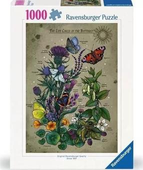 Dėlionė Ravensburger Lifecircle Butterfly, 70 cm x 50 cm, 1000 vnt., įvairių spalvų