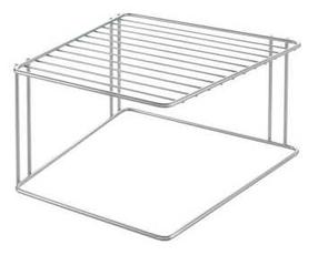 Plaukts Metaltex Boxe, 25 cm x 25 cm x 15 cm, metāls, pelēka krās.