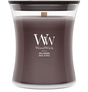 Свеча, ароматическая WoodWick Iris Woods, 50 - 65 час, 275 г, коричневый цв.