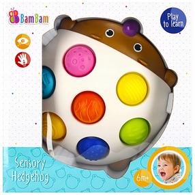 Attīstoša rotaļlieta, ezis BamBam Sensory, 7 cm, daudzkrāsaina
