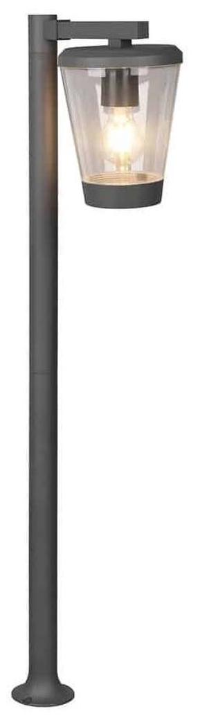 Pastatomas lauko šviestuvas Trio Cavado 411060142, 40W, E27, IP44, antracito sp., 16 cm x 100 cm