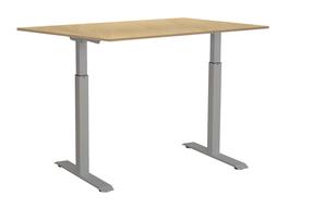 Kompiuterio stalas reguliuojamo aukščio Sun-Flex EasyDesk Adapt III, 160 cm x 80 cm, 70 - 120 cm, balta sp./beržo sp.
