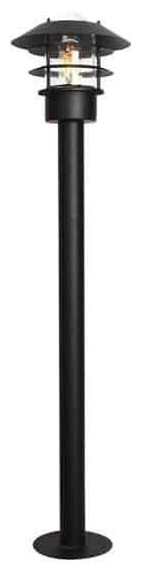 Brīvi stāvošs āra gaismeklis Elstead Lighting Helsingor, 60W, E27, IP44, melna krās., 21.8 cm x 100 cm