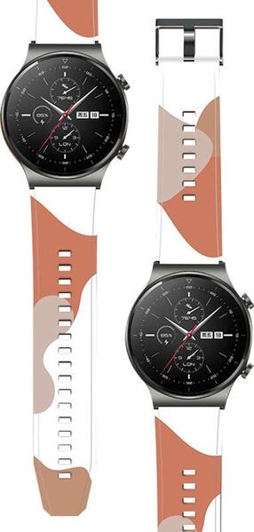 Siksniņa Hurtel, Wristband for Huawei Watch GT2 Pro, brūna krās./balta krās.