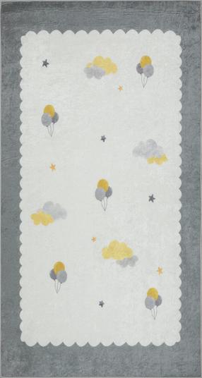 Ковер комнатные DA-05, желтый цв./пепел цв., 150 см x 80 см