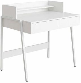 Rašomasis stalas su stalčiais Akord Furniture Factory Flux, 48 cm x 78 cm, 95 cm, balta sp.