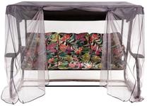 Lauko sūpynės Patio Celebes Plus Black Edition, juoda sp./žalia sp./rožinė sp., 220 cm x 134 cm x 157 cm