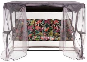 Lauko sūpynės Patio Celebes Plus Black Edition, juoda sp./žalia sp./rožinė sp., 220 cm x 134 cm x 157 cm