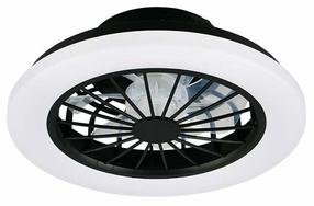 Laeventilaator koos lambiga Reality Rotsund, 22 W, 1 tk, must v.