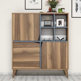 Spintelė Kalune Design Pulse 845HCT3916, mėlyna sp./ruda sp., 30 cm x 100 cm x 115 cm