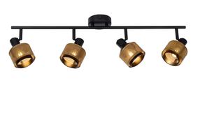 Lampa griesti Lucide Rafa 77980/04/30, E14, 4 x 40 W, melna krās. / bronzas krās., 9 x 7 cm