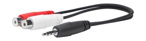 Kabelis Vivolink Pro PROMJMRCAF0.2 2 x RCA, 3.5 mm, 0.2 m, melna krās.