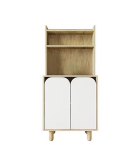 Spintelė Kalune Design Parma 2, balta sp./safyro ąžuolas sp., 70 cm x 40 cm x 155 cm