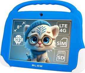 Planšetdators Blow Kids Tab 8, 8", 4GB/64GB, 4G, blue krās.