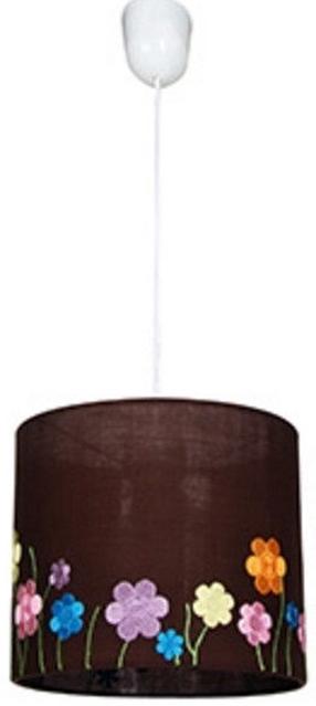Lampa karināms Candellux Garden, E27, 1 x 60 W, brūna krās. / balta krās., 25 x 21 cm