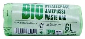 Bio kompostējami atkritumu maisi Biobag, 6 l