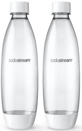 Gertuvė SodaStream, skaidri sp./balta sp., tritanas, 1 l, 2 vnt.
