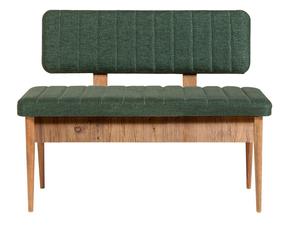Prieškambario suoliukas Kalune Design Vina 1070, pušies sp/žalia sp., 110 cm x 46 cm x 85 cm
