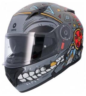 Mootorratta kiiver Shiro SH-508 APACHE, M (57-58 cm), must v./punane v./hall v.