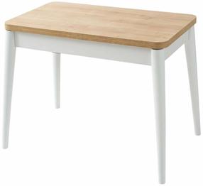 Valgomojo stalas išskleidžiamas Kalune Design Dolunay 1287, ąžuolo sp./balta sp., 60 - 100 cm x 120 cm x 75 cm
