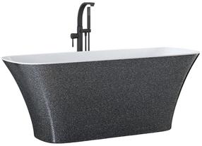 Vonia, laisvai pastatoma Besco Assos S-Line Glam, 160 cm x 70 cm x 59 cm, stačiakampis, balta sp./grafito sp.