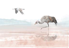 Fototapetas Artgeist Cranes Over The Water, 140 cm x 200 cm